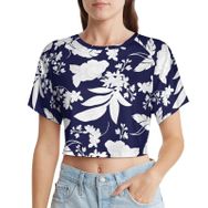 AILLOSA Racerback Tank Top Yuvarlak Yaka Kısa Kol YH-28 Kadın T-shirt