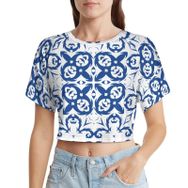 AILLOSA Racerback Tank Top Yuvarlak Yaka Kısa Kol YH-280 Kadın T-shirt