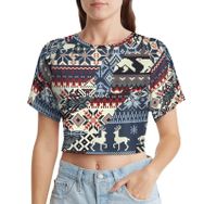 AILLOSA Racerback Tank Top Yuvarlak Yaka Kısa Kol YH-282 Kadın T-shirt