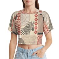 AILLOSA Racerback Tank Top Yuvarlak Yaka Kısa Kol YH-284 Kadın T-shirt