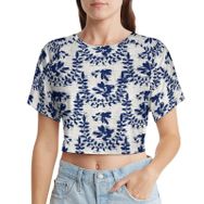 AILLOSA Racerback Tank Top Yuvarlak Yaka Kısa Kol YH-289 Kadın T-shirt