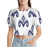 AILLOSA Racerback Tank Top Yuvarlak Yaka Kısa Kol YH-291 Kadın T-shirt
