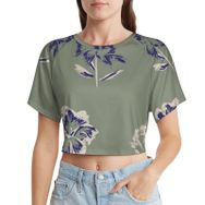 AILLOSA Racerback Tank Top Yuvarlak Yaka Kısa Kol YH-293 Kadın T-shirt