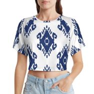 AILLOSA Racerback Tank Top Yuvarlak Yaka Kısa Kol YH-294 Kadın T-shirt