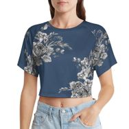 AILLOSA Racerback Tank Top Yuvarlak Yaka Kısa Kol YH-296 Kadın T-shirt