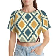 AILLOSA Racerback Tank Top Yuvarlak Yaka Kısa Kol YH-307 Kadın T-shirt