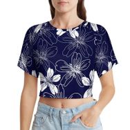 AILLOSA Racerback Tank Top Yuvarlak Yaka Kısa Kol YH-308 Kadın T-shirt