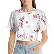AILLOSA Racerback Tank Top Yuvarlak Yaka Kısa Kol YH-312 Kadın T-shirt