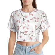 AILLOSA Racerback Tank Top Yuvarlak Yaka Kısa Kol YH-313 Kadın T-shirt