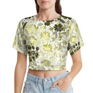 AILLOSA Racerback Tank Top Yuvarlak Yaka Kısa Kol YH-316 Kadın T-shirt