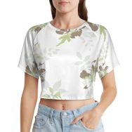AILLOSA Racerback Tank Top Yuvarlak Yaka Kısa Kol YH-318 Kadın T-shirt