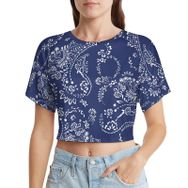 AILLOSA Racerback Tank Top Yuvarlak Yaka Kısa Kol YH-319 Kadın T-shirt