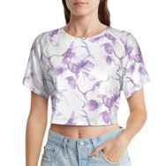 AILLOSA Racerback Tank Top Yuvarlak Yaka Kısa Kol YH-329 Kadın T-shirt