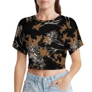 AILLOSA Racerback Tank Top Yuvarlak Yaka Kısa Kol YH-331 Kadın T-shirt