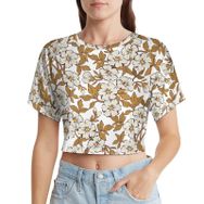AILLOSA Racerback Tank Top Yuvarlak Yaka Kısa Kol YH-332 Kadın T-shirt