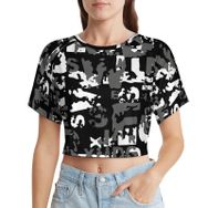 AILLOSA Racerback Tank Top Yuvarlak Yaka Kısa Kol YH-333 Kadın T-shirt