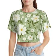 AILLOSA Racerback Tank Top Yuvarlak Yaka Kısa Kol YH-335 Kadın T-shirt