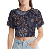 AILLOSA Racerback Tank Top Yuvarlak Yaka Kısa Kol YH-337 Kadın T-shirt