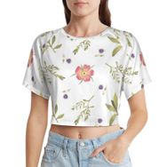AILLOSA Racerback Tank Top Yuvarlak Yaka Kısa Kol YH-338 Kadın T-shirt