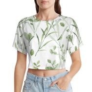 AILLOSA Racerback Tank Top Yuvarlak Yaka Kısa Kol YH-349 Kadın T-shirt
