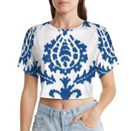 AILLOSA Racerback Tank Top Yuvarlak Yaka Kısa Kol YH-35 Kadın T-shirt
