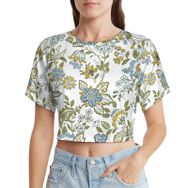 AILLOSA Racerback Tank Top Yuvarlak Yaka Kısa Kol YH-354 Kadın T-shirt