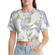 AILLOSA Racerback Tank Top Yuvarlak Yaka Kısa Kol YH-356 Kadın T-shirt