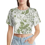 AILLOSA Racerback Tank Top Yuvarlak Yaka Kısa Kol YH-357 Kadın T-shirt
