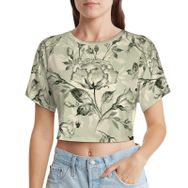 AILLOSA Racerback Tank Top Yuvarlak Yaka Kısa Kol YH-360 Kadın T-shirt