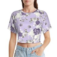 AILLOSA Racerback Tank Top Yuvarlak Yaka Kısa Kol YH-366 Kadın T-shirt