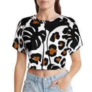 AILLOSA Racerback Tank Top Yuvarlak Yaka Kısa Kol YH-378 Kadın T-shirt