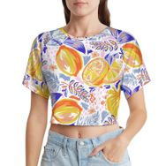 AILLOSA Racerback Tank Top Yuvarlak Yaka Kısa Kol YH-384 Kadın T-shirt
