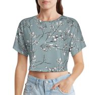 AILLOSA Racerback Tank Top Yuvarlak Yaka Kısa Kol YH-389 Kadın T-shirt