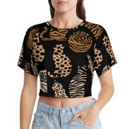 AILLOSA Racerback Tank Top Yuvarlak Yaka Kısa Kol YH-392 Kadın T-shirt