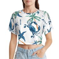 AILLOSA Racerback Tank Top Yuvarlak Yaka Kısa Kol YH-394 Kadın T-shirt