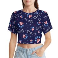 AILLOSA Racerback Tank Top Yuvarlak Yaka Kısa Kol YH-397 Kadın T-shirt
