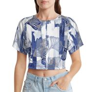 AILLOSA Racerback Tank Top Yuvarlak Yaka Kısa Kol YH-398 Kadın T-shirt