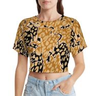 AILLOSA Racerback Tank Top Yuvarlak Yaka Kısa Kol YH-399 Kadın T-shirt