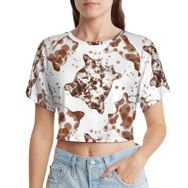 AILLOSA Racerback Tank Top Yuvarlak Yaka Kısa Kol YH-400 Kadın T-shirt