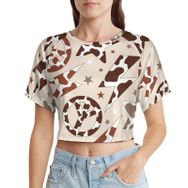 AILLOSA Racerback Tank Top Yuvarlak Yaka Kısa Kol YH-402 Kadın T-shirt