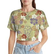 AILLOSA Racerback Tank Top Yuvarlak Yaka Kısa Kol YH-403 Kadın T-shirt