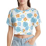 AILLOSA Racerback Tank Top Yuvarlak Yaka Kısa Kol YH-404 Kadın T-shirt
