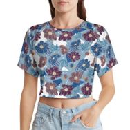 AILLOSA Racerback Tank Top Yuvarlak Yaka Kısa Kol YH-409 Kadın T-shirt