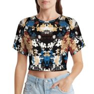 AILLOSA Racerback Tank Top Yuvarlak Yaka Kısa Kol YH-410 Kadın T-shirt