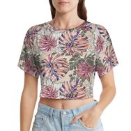 AILLOSA Racerback Tank Top Yuvarlak Yaka Kısa Kol YH-412 Kadın T-shirt
