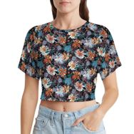 AILLOSA Racerback Tank Top Yuvarlak Yaka Kısa Kol YH-417 Kadın T-shirt