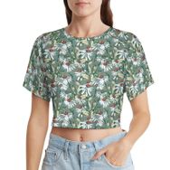 AILLOSA Racerback Tank Top Yuvarlak Yaka Kısa Kol YH-420 Kadın T-shirt