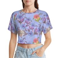 AILLOSA Racerback Tank Top Yuvarlak Yaka Kısa Kol YH-421 Kadın T-shirt