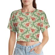 AILLOSA Racerback Tank Top Yuvarlak Yaka Kısa Kol YH-422 Kadın T-shirt