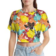 AILLOSA Racerback Tank Top Yuvarlak Yaka Kısa Kol YH-423 Kadın T-shirt